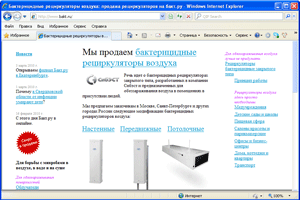 Дизайн сайта для компании Бакт.ру